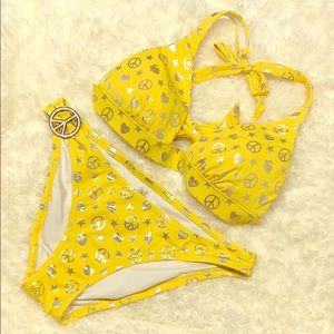Victoria's Secret VS pushup yellow triangle bikini